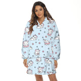 Hoodies Blankets Hooded Sweater Lazy Blanket plus Velvet Thickened