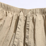 Men Shorts Summer Men's Solid Color Casual Pants Retro Waist Strap Shorts