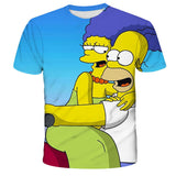Homer Simpson Shirt Summer Printed Loose Short Sleeve Large Size T-shirt