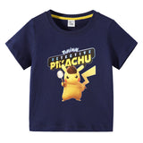 Children Pokemon Pikachu T Shirt Summer Clothing Short Sleeve T-shirt Leisure Sports