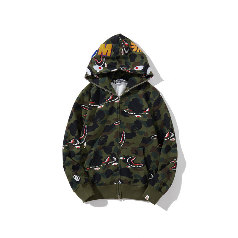 Bape Military Hoodie Men'S Casual Camouflage Hooded Sweater