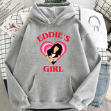 Stranger Things Hoodie Stranger Things 4 Peripheral Printed Hoodie Brushed Hoody Female