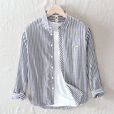 White Work Shirts Summer Men's Striped Shirt