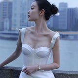 Marilyn Monroe Dress Fashionable White Suspender Dress French Dress Sexy