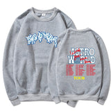 Travis Scott Astroworld Hoodie Sweater Fashion Men's and Women's round Neck Sports