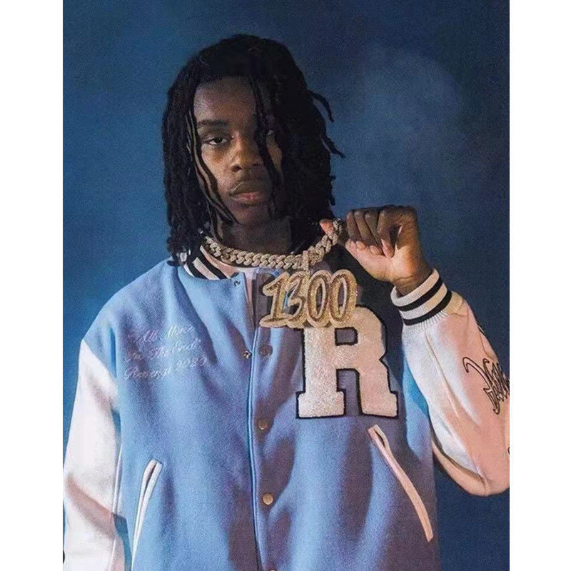 Alaska Varsity Jacket Stitching Baseball Uniform Men's and Women's Retro Jacket Spring Loose