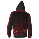 Itachi Uchiha Costume Naruto Akatsuki Cloak Hoodie Cosplay Sweatshirt