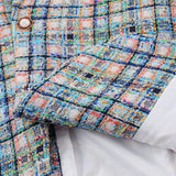 Men's Casual Suit Man Blzer Plaid Blazer Men's Loose Lapels Jacket Casual Small Suit