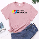 Let's Go Brandon T Shirt Letter Print Short-Sleeve T-shirt for Women
