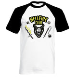 Hellfire Club Shirt Printed Top Stitching Men's and Women's Short Sleeve
