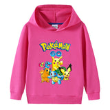 Children Pokemon Pikachu Hoodie Spring and Autumn Boys and Girls Cotton Hooded Sweater