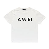 Amiri T Shirt Letter Print Casual Hip Hop round Neck Short Sleeve T-shirt