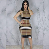 Women Plaid Dress Women Checkered Bodycon Sexy Dresses Plaid Sexy Tight Dress Tight Sexy Sheath Tight