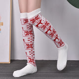 Winter Thick Knit Thigh High Socks Long Stockings Boot Knitted Pantyhose Long Bunching Socks