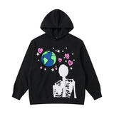 Mens Fall Outfits Printed Hoodie Men's Autumn and Winter Loose Hoodie