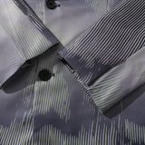 Men's Casual Suit Man Blzer Dark Striped Tie-Dye Blazer Men Loose Lapels Single Breasted Casual Small Suit