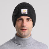 Mens Winter Hats Autumn and Winter Windproof Trendy Pullover Hat