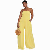 Wide Leg Summer Chiffon High Waist Jumpsuit Pants Women's Jumpsuit Summer Jumpsuit