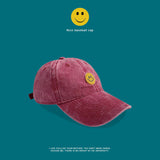 Smiley Face Cap Baseball Cap Summer Peaked Cap