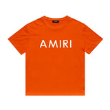 Amiri T Shirt Letter Print Casual Hip Hop round Neck Short Sleeve T-shirt