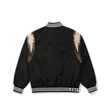 Mens Fall Outfits Motorcycle Jacket Men's and Women's Stitching Wide Autumn and Winter Baseball Uniform