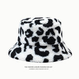 Leopard Fur Hat Bucket Hat