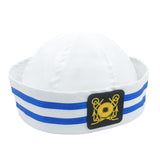 Sailor Hat Summer Dome Navy Hat Beanie Solid Color Captain Sailor Hat