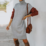 Women's Fall Outfits Turtleneck Sweater Women's Autumn and Winter Loose Dress Mid-Length Skirt Autumn