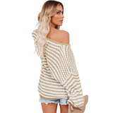 Women Fall Outfits Autumn and Winter Fashion Large V-neck Loose Slimming Sweater Pullover Sweater
