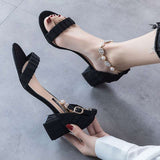 Nude Block Heel Peep Toe Sandals