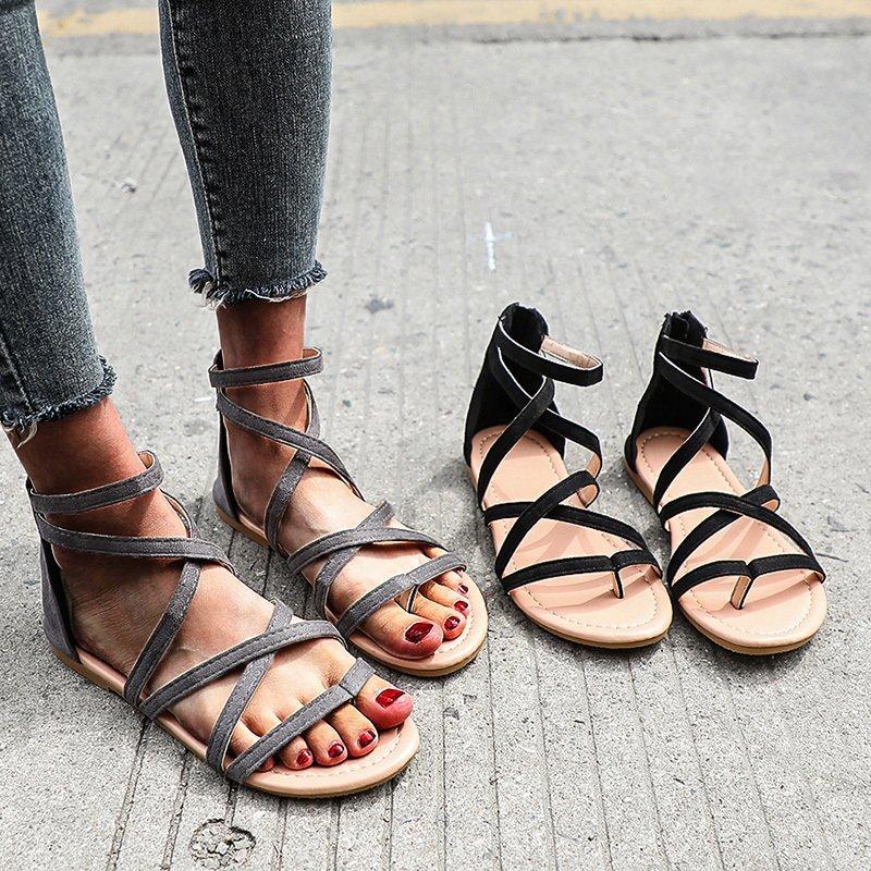 Women Open Toe Sands Flats Summer Bohemian Sandals