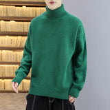 The Rock Turtleneck Sweater Men's Spring and Autumn Pure Color Half Collar Autumn and Winter Sweater