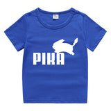 Children Pokemon Pikachu T Shirt Summer Cotton Short Sleeve T-shirt Sports