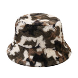 Leopard Fur Hat Autumn and Winter Fisherman Hat