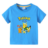 Children Pokemon Pikachu T Shirt Summer Cotton Short Sleeve T-shirt