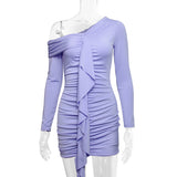 Hot Women In Tight Dresses Autumn And Winter Women'S Short Skirt Sexy Dress