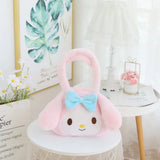 My Melody Bag Cute Cartoon Big Ear Dog Clow M Large Capacity Plush Shoulder Bag Girl Hand Bag Kulomi