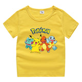 Children Pokemon Pikachu T Shirt Cotton T-shirt Casual Sports Cute