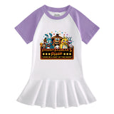 Fgteev Summer Cartoon Half Sleeve Girl Dress