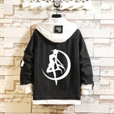 Comic Denim Jacket Anime Clothes Men's Sweater Denim Jacket