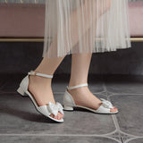Flat Dress Sandals Summer Low Heel Buckle Hollow Sandals