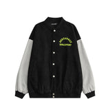 College Jacket Heyhenry Autumn and Winter Retro Baseball Jacket Men's and Women's Casual Loose Texture Top Couple Wear