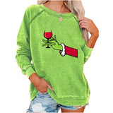 Grinch Hoodie Grinch Stole Christmas round Neck Sweater for Women