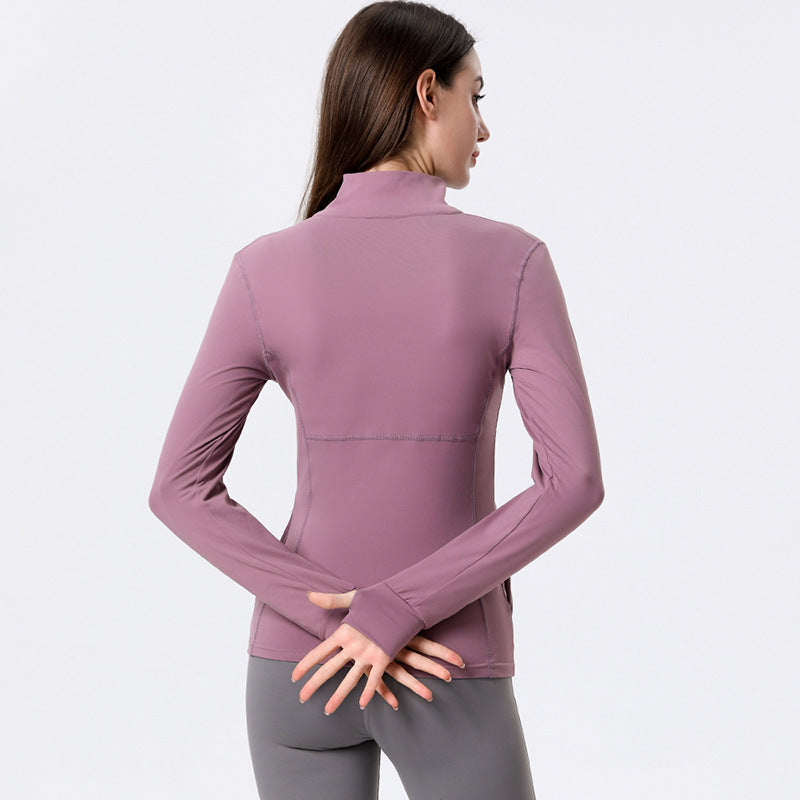 BBL Jacket Autumn and Winter Long Sleeve Running Fitness Slim Fit Stretch Coat