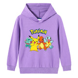 Children Pokemon Pikachu Hoodie Cotton Hooded Sweater Neutral Spring and Autumn