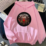 Stranger Things Hellfire Club Hoodie Stranger Things Printed Hoodie Fleece Padded Coat