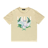 Amiri T Shirt Color Parrot Printing Casual Hip Hop Short Sleeve T-shirt