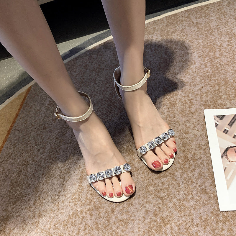 Nude Block Heel Peep Toe Sandals