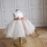 Princess Charlotte Flower Girl Dress Summer Beige Princess Dress