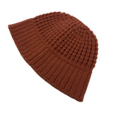 Toboggan Hat Autumn and Winter Knitted Bucket Hat Women's Bucket Hat